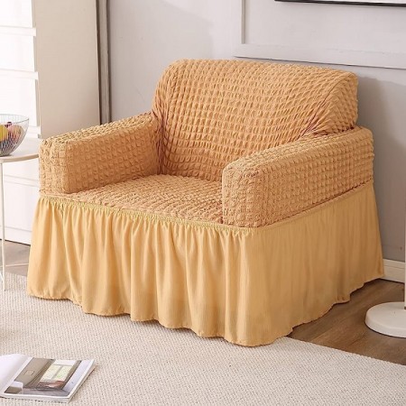 1 seater sofa cover brown colour