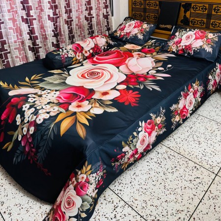 102 Premium 3D Design Bed Sheet