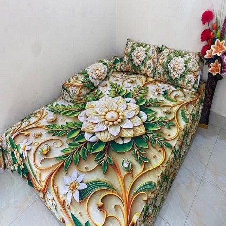 Premium 3D Design Bed Sheet C-125