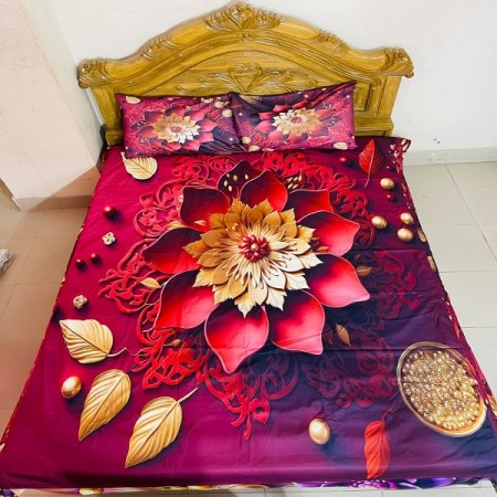 Premium 3D Design Bed Sheet C-225