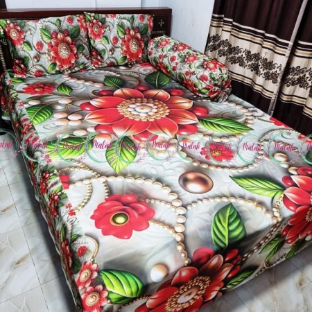 Premium 3D Design Bed Sheet C-425