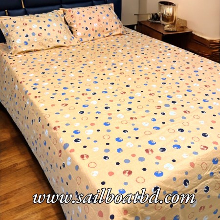 E-1 King Size Bedsheet (100% cotton 3 Pcs Set)