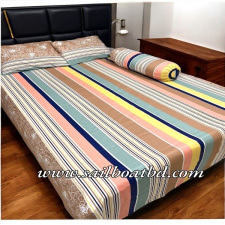 E-14 Premium King Size 3 Pcs Set Bedsheet (100% cotton )
