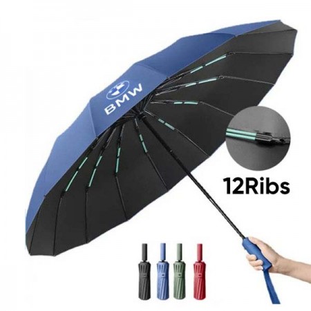 Navy Blue-BMW Motorsport 16 Ribs Auto Switch 3 in 1 Umbrella
