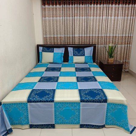 BO-2 Luxury Twill Cotton premium Bedsheet – King Size – 3Pecs