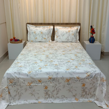 P-11 Luxury Twill Cotton Bedsheet King Size ( 3 pcs set)