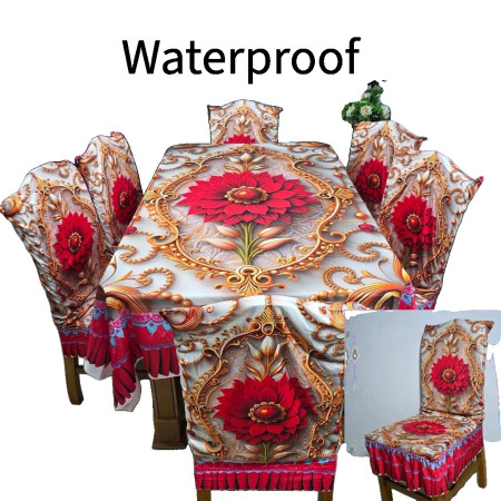 Waterproof 3D table cover and chair cover set-8