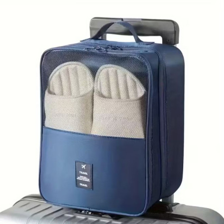 Waterproof travel shoe bag (Blue)