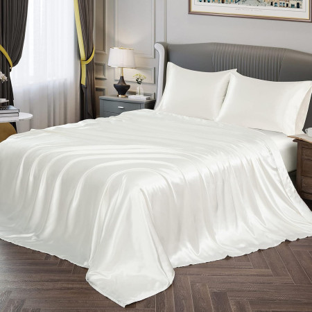 SL-11 Luxury Satin Silk Bedsheet Set (4 pcs)