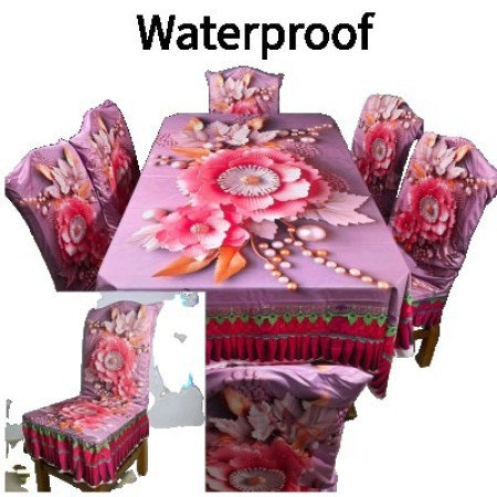 Waterproof 3D table cover and chair cover set-W4